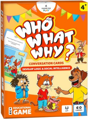 Picture of Who What Why Conversation Cards for Kids, Speech Therapy Materials, Ages 4+ | Educational game, social skills flash cards, emotional regulation tool, sequencing activity, therapy toy, learning resource The Forest Stewardship Council