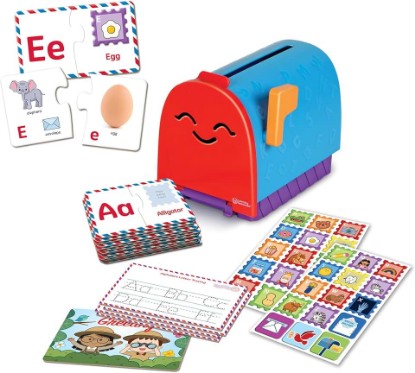 Picture of Learning Resources Alphabet Learning Mailbox - Montessori Toddler Toys, ABC Letter Tracing, Writing Practice, Manipulatives for Preschoolers, Gifts for Boys and Girls, Pretend Play, Fine Motor