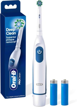 Picture of Oral-B Pro 100 3D White, Battery Toothbrush, White