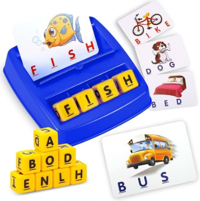 Picture of Fenikso Matching Letter Game, Alphabet Spelling & Reading Words, Objects & Color Recognition, Early Learning Educational Toy for Preschool & Kindergarten Kids Over 3-8 Years Old, Best Gifts