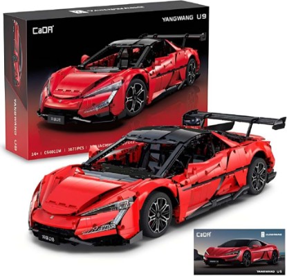 Picture of CaDA C64011W BYD Official Authorized 1:8 Yangwang U9 Building Set, Remote Control Race Car, 3671 PCS Collector Model for Adults, Tech Display Gift for Men