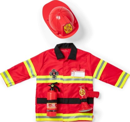 Picture of Melissa & Doug Fire Chief Role Play Costume Dress-Up Set