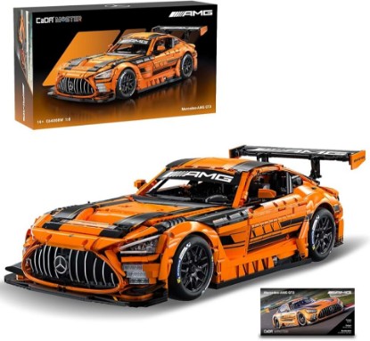 Picture of CaDA Master C64008W Mercedes-AMG GT3 Building Set,1:8 Scale – 5466 PCS Officially Licensed Supercar Model, Large Race Car Building Blocks Kit for Adults & Teens