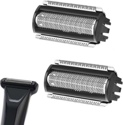 Picture of Replacement Blade Compatible with MANSCAPED The Lawn Mower Electric 5.0 | 2 Pack Silver Ultra Hair Trimmer,Replacement Clipper Blades Groin Hair Foil Shaver Head for Close Body Hair Grooming