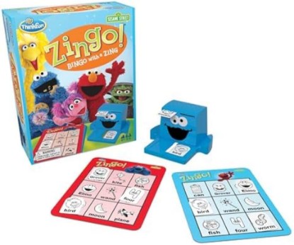 Picture of ThinkFun Sesame Street Zingo! Build Language Skills Ages 4+ Bundle with Zingo! Booster Pack #2 Expansion