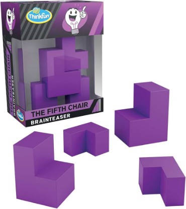 Picture of ThinkFun Pocket Brainteasers - Fifth Chair Game and STEM Toy for Boys and Girls Age 8 and Up