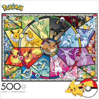 Picture of Buffalo Games - Pokémon Eevee Evolutions - 500 Piece Puzzle for Adults | Finished Size 21.25 x 15.00 in, Includes Poster, Giftable, Frameable Art