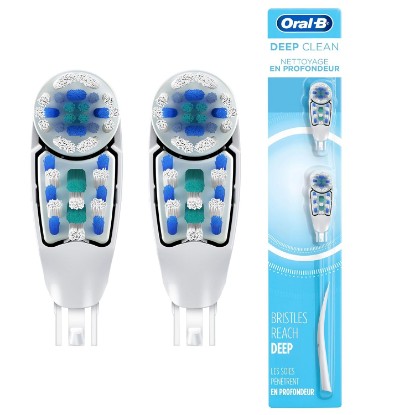 Picture of Oral-B Deep Clean Battery Powered Toothbrush Replacement Brush Heads Refill, Soft, 2 Count