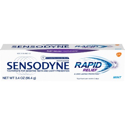 Picture of Sensodyne Rapid Relief Sensitivity Toothpaste for Sensitive Teeth, Mint