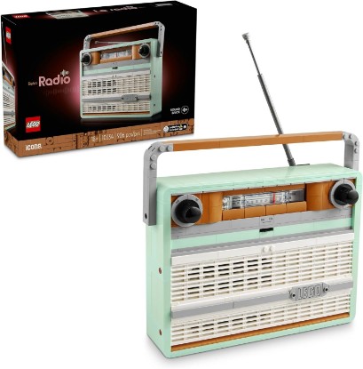 Picture of LEGO Icons Retro Radio Building Set for Adults - Home Decor for Bedroom or Desk with Vintage Aesthetic, Sound Effects, & Smart Phone Integration - Birthday Gifts for Men & Women - 10334