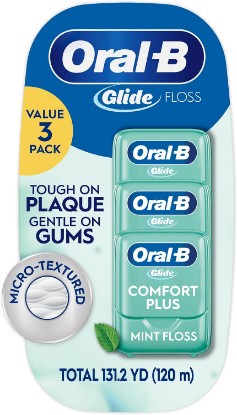 Picture of Glide Comfort Plus Dental Floss, Extra Soft, Value 3 Pack (40m Each)