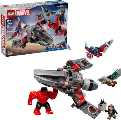 Picture of LEGO Marvel Captain America vs. Red Hulk Battle Building Set - Avengers Toy for Kids - Birthday Gift for Boys and Girls Ages 7+ - Includes Hulk Action Figure and Super Hero Minifigures - 76292