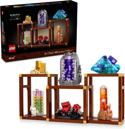 Picture of LEGO Ideas Mineral Collection Building Set for Adults, Ages 18+ - Bedroom or Office Decor with 3 Display Shelves - Unique Gift Idea for Men & Women - 21362 | Bedroom or Office Decor, 3 Display Shelves, Gift Idea for Men & Women, 21362