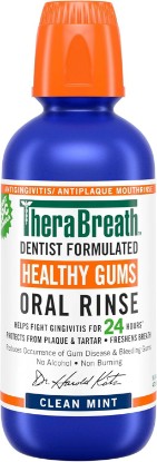 Picture of TheraBreath Healthy Gums Oral Rinse Clean Mint - 16 oz, Pack of 6
