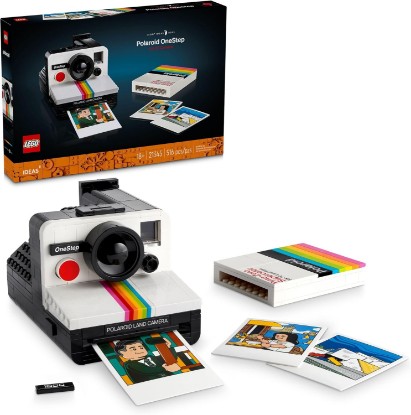Picture of LEGO Ideas Polaroid OneStep SX-70 Building Set for Adults - Vintage Polaroid Model DIY Craft Kit, Ages 18+ - Gift for Birthdays - 21345