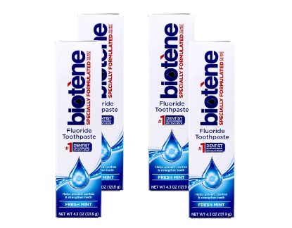 Picture of Biotene Dry Mouth Toothpaste, Fresh Mint Original, 4.5-Ounce Box (Pack of 4)