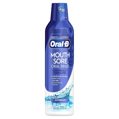 Picture of Oral-B Mouth Sore Mouthwash Special Care Oral Rinse, Hydrogen Peroxide Mouthwash, 16 fl oz, Mouthwash Alcohol Free [Amazon-developed Certification] Compact by Design