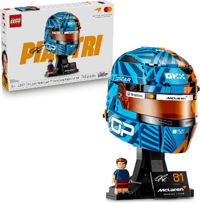 Picture of LEGO Editions McLaren MasterCard F1 Team Oscar Piastri Helmet - Building Set for Teens, Ages 14+ - F1 Bedroom, Office or Shelf Decor for Fans - Gift for Teenage Boys & Girls - 43017