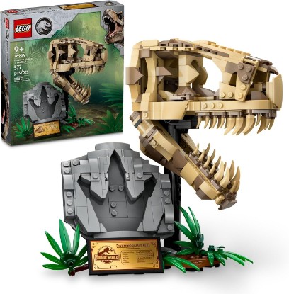 Picture of LEGO Jurassic World Dinosaur Fossils: T Rex Skull Building Toy - Dinosaur Toy for Boys & Girls, Ages 9+ Years - Gift for Christmas - Display for Bedroom - 76964