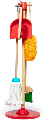 Picture of Melissa & Doug Dust Sweep Mop, 6-Pc. Toddler Cleaning Set with Kids Broom & Accessories, Preschool Learning Activities & Kids Toys for Girls & Boys 3+