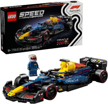 Picture of LEGO Speed Champions Oracle Red Bull Racing RB20 F1 Race Car Model Kits - Building Set for Adults, Ages 18+ with Realistic Features - Red Bull F1 DIY Crafts for Display - Gift Idea for Fans - 77243
