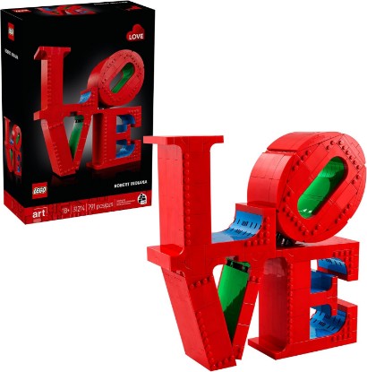 Picture of LEGO Art Love Collectible Building Set - DIY Kit for Adults, Ages 18+ - Gifts for Birthdays - Home Decor to Display on Table - 31214