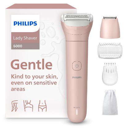 Picture of PHILIPS Lady Shaver Series 6000 - Cordless, Wet & Dry Electric Shaver, 3-Blade Shaving System, for Legs, Body & Bikini, 80 Mins. Runtime, Model BRL137/00