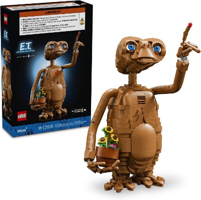 Picture of LEGO Ideas E.T. the Extra-Terrestrial 21370 | Collectible Building Set for Adults, Ages 18+, Relaxation Activity, Posable Figure W/ Light Brick, 1226 pieces, Gift for Fans