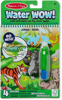 Picture of Melissa & Doug On The Go Water Wow! Reusable Water-Reveal Coloring Activity Pad – Jungle