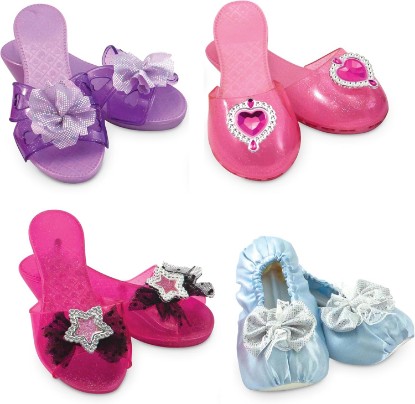 Picture of Melissa & Doug Dress-Up Shoes Set for Kids (4 Pairs) – Step In Style! High-Heeled Role Play Shoes – Pretend Play Costume Accessories for Toddlers & Preschool Ages 3+ | 4 Pairs, Pretend Play Dress-Up Shoes, Princess, Ballerina, Fairy, Rocker, Costume Shoes, Preschool Toys for Kids, Ages 3+