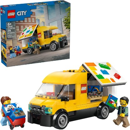 Picture of LEGO City: The Van Building Toy for Kids - Pretend Play Set for Boys & Girls, Ages 6+ - Delivery Van Toy W/2 Minifigures & 4 Mini Box Elements - Gift Idea for Birthdays - 60500