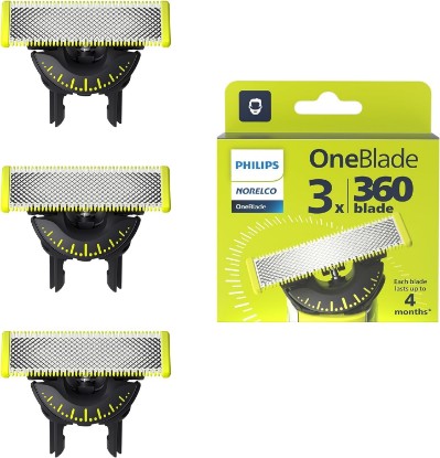 Picture of PHILIPS OneBlade 360 flex blade, 3 pack GreenCircle Certified: Certified Environmental Facts Label GreenCircle Sustainable Energy Practices