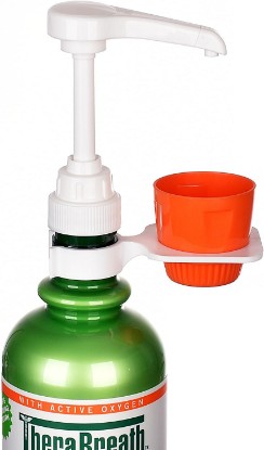 Picture of [Upgraded 3 Pack] Mouthwash Dispenser Pump with Cup Holder Set for TheraBreath 16 Fl Oz Mouthwash Oral Rinse, Fits ICY Mint, Mild Mint, Whitening, Anticavity, Kids, Alcohol-Free, etc.