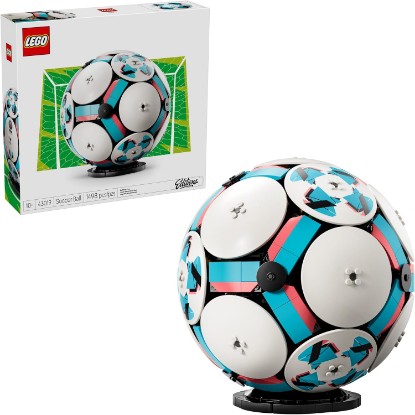 Picture of LEGO Editions Soccer Ball - Building Toy for Kids - Collectible Sports Decor for Boys & Girls, Ages 10+ - Includes Micro Stadium - Gift for Birthdays - 43019