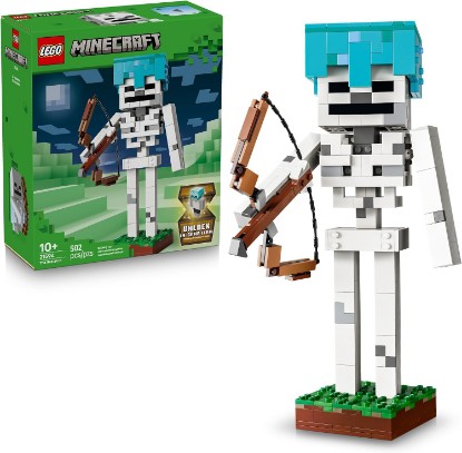 Picture of LEGO Minecraft The Skeleton 21594 | Building Toys for Boys & Girls, Ages, 10+, Display for Bedroom, 502 pieces, Gift for Gamers