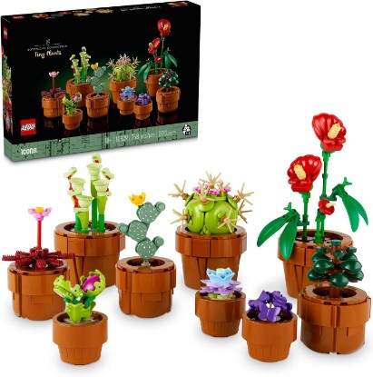 Picture of LEGO Botanicals Tiny Plants - Artificial, Fake Indoor Plant Building Set for Home, Kitchen, Desk Decoration, Adults Ages 18+ - Gift for Birthdays - 10329