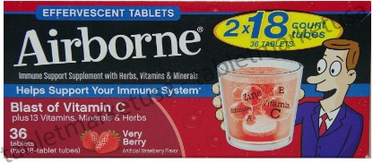 Picture of Airborne Immune Support Tablets - 36 Count - Very Berry