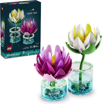 Picture of LEGO Botanicals Water Lilies 11511 | Building Toys for Girls & Boys, Ages 9+, Decor for Bedroom & Desk, Artificial Flowers, 259 pieces, Gift for Birthdays