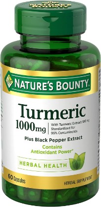 Picture of Nature's Bounty Turmeric with Black Pepper Extract, 60 Capsules | Supports Antioxidant Health, 1000mg