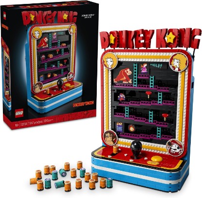 Picture of LEGO Super Mario Donkey Kong Arcade 72051 | Collectible Building Set for Adults, Ages 18+, Retro Arcade Decor, Working Levers & Joystick, 1,367 pieces, Gift for Gamers