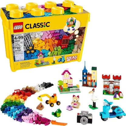 Picture of LEGO Classic Large Creative Brick Box 10698 | Building Toys for Boys & Girls, Ages 4-99, Develops Fine Motor Skills, W/ Storage Bin, 790 Pieces, Gift for Birthdays
