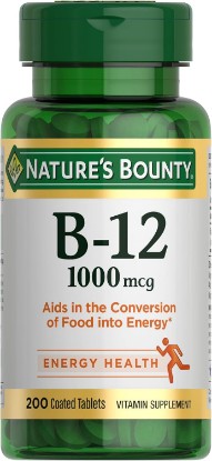 Picture of Nature's Bounty Vitamin B12 1000 mcg Supplements, Supports Energy Metabolism, 200 Ct