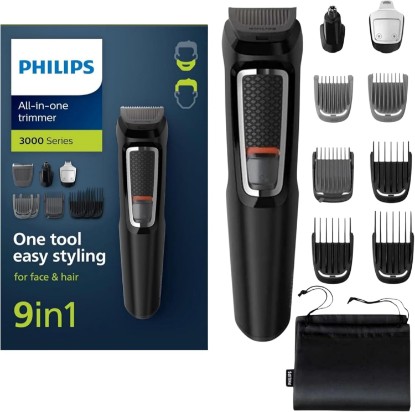 Picture of PHILIPS Norelco Multigroom All-in-One Trimmer with 13 Pieces All-in-one Trimmer 9-in-1 MG3740 GreenCircle Certified: Certified Environmental Facts Label