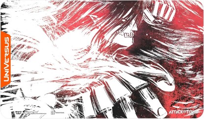 Picture of UniVersus Attack on Titan: Battle for Humanity - Attack Titan Playmat - 24 x 14 Neoprene Mat, Tabletop Card Game Accessory, UVS Games, Licensed