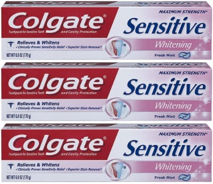 Picture of Colgate Sens Toothpst Pls Size 6z Colgate Maximum Strength Sensitive Plus Whitening Toothpaste,3 pack