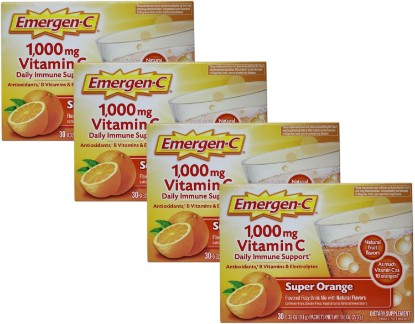 Picture of Emergen-C Vitamin C Flavored Fizzy Drink Mix Packets, Super Orange 30 ea ( Pack of 4)