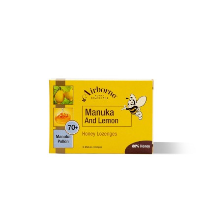 Picture of Airborne (New Zealand) Manuka Honey and Lemon Lozenges (16 x 0.1oz)