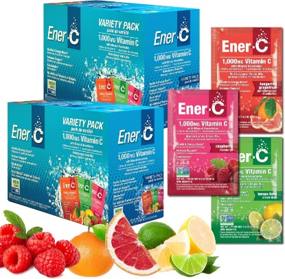 Picture of Ener-C Multivitamin Drink Mix, Healthy Energy - Variety Pack, 60 Count | Vitamin Packets for Water, Electrolytes Powder Packets, Vitamin Drink Mix, Hydration Liquid Mix, Immune Booster for Adults