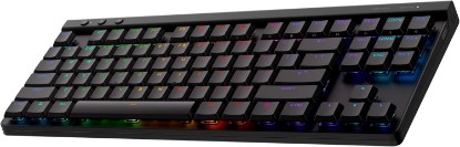 Picture of Logitech G515 Lightspeed TKL Wireless Gaming Keyboard (Linear) - Black | LIGHTSPEED wireless, LIGHTSYNC RGB, thin tenkeyless design, double-shot PBT keycaps, mechanical switches