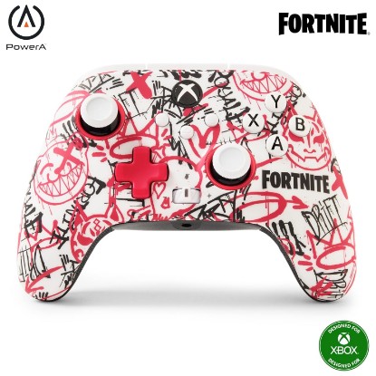 Picture of PowerA Wireless Controller for Xbox Series X|S - Fortnite Special Edition, bonus virtual item included, hall effect thumbsticks, low latency wireless, officially licensed, works with Xbox One and Windows 10/11